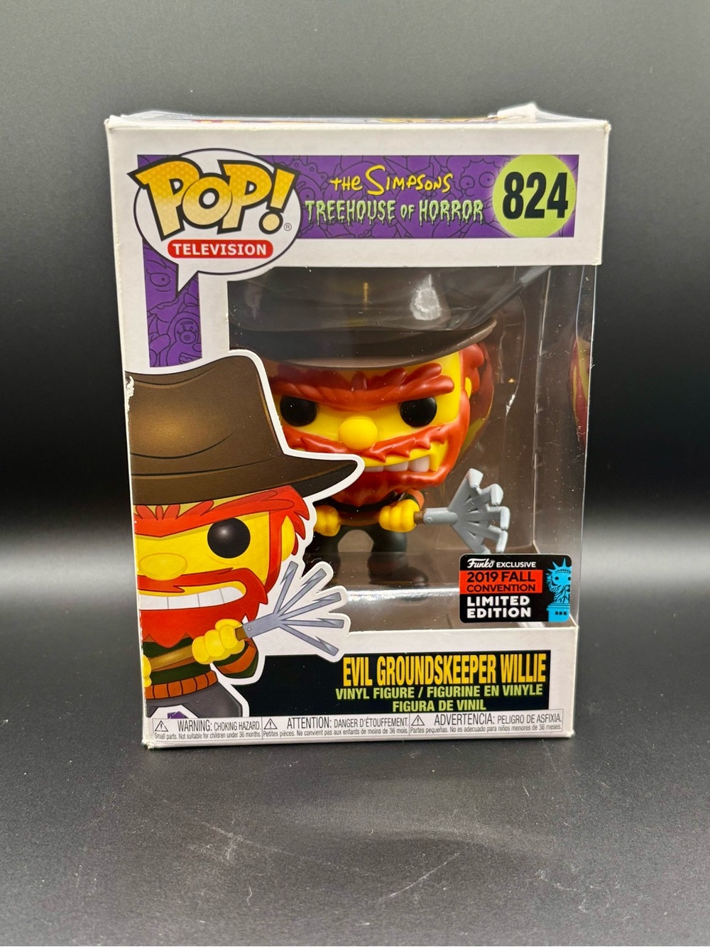 Funko Pop! The Simpsons 824 Evil Groundskeeper Willie 2019 NYCC Shared Exclusive